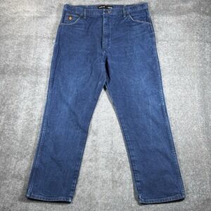Wrangler FR Jeans Men's 42x32 Blue Denim Heavyweight Flame Resistant Straight